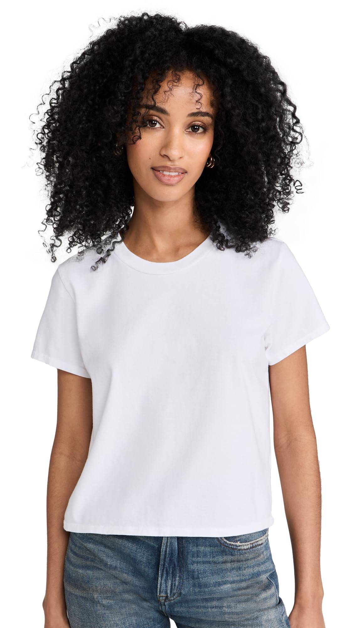 perfectwhitetee Womens Springsteen Supima Cotton Baby Tee