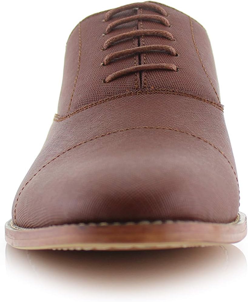 Ferro Aldo Men's Classic Cap Toe Oxford Dress Shoe Collection | Perfect for Formal, Business, and Wedding Attire - Image 3