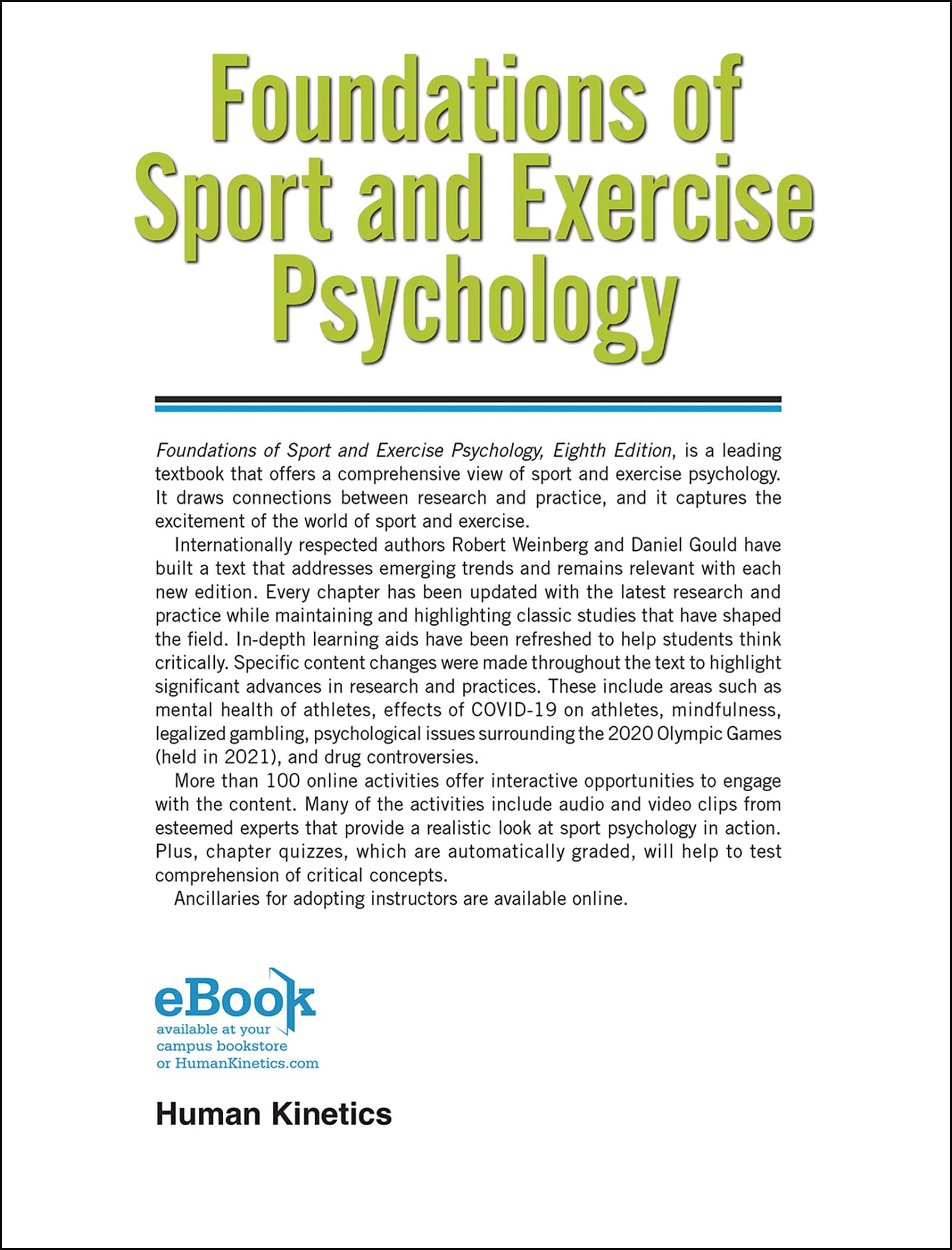 Foundations of Sport and Exercise Psychology
