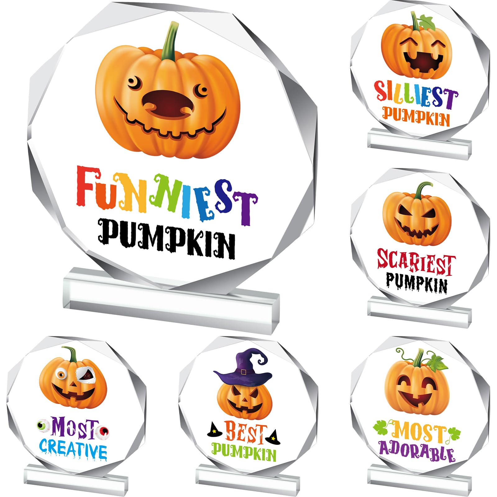 Geetery 6 Halloween Costume Contest Acrylic Trophy Awards Adults