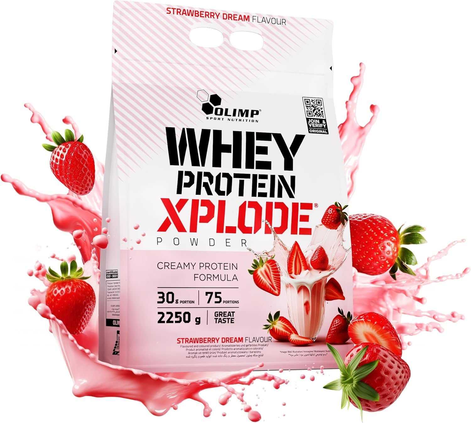 Olimp Whey Protein Xplode Powder - 2250g - Strawberry
