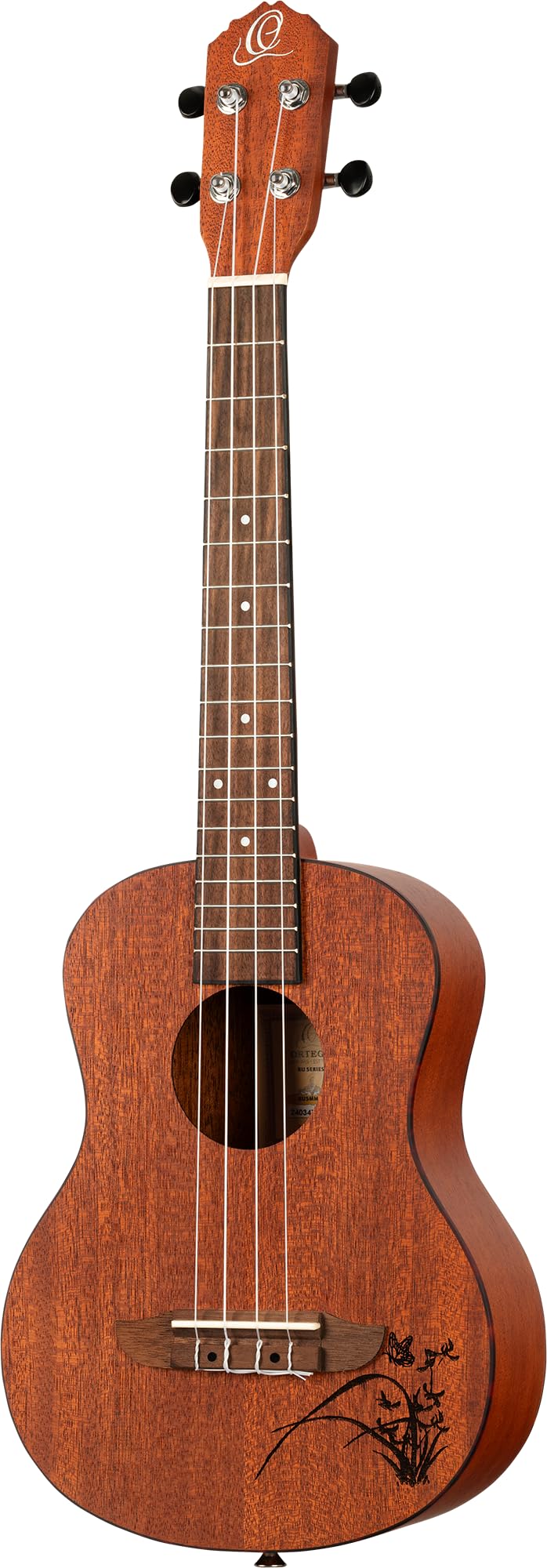 Ortega RU5 mm-TE - Ukelele tenor con parte superior de caoba y cuerpo de Sapele en acabado satinado, 18 trastes, Marrón