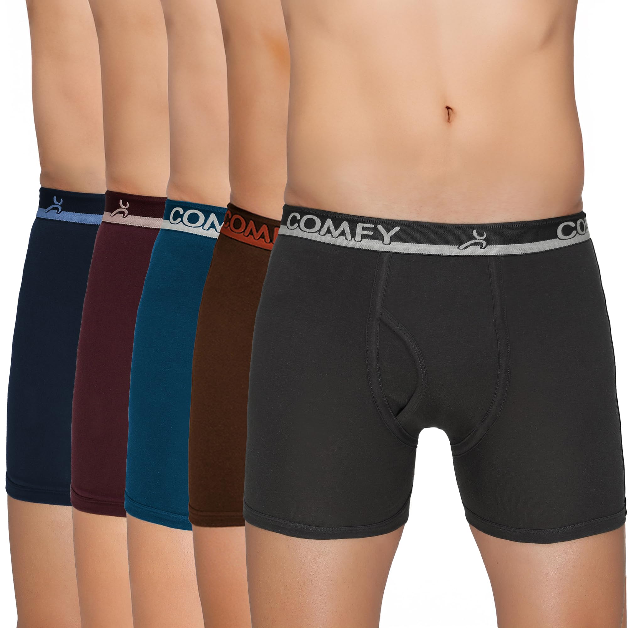 amul comfy Men's Multicolour Cotton Solid Trunk Pack of 5 (Assorted Colour May Vary)-picture-20