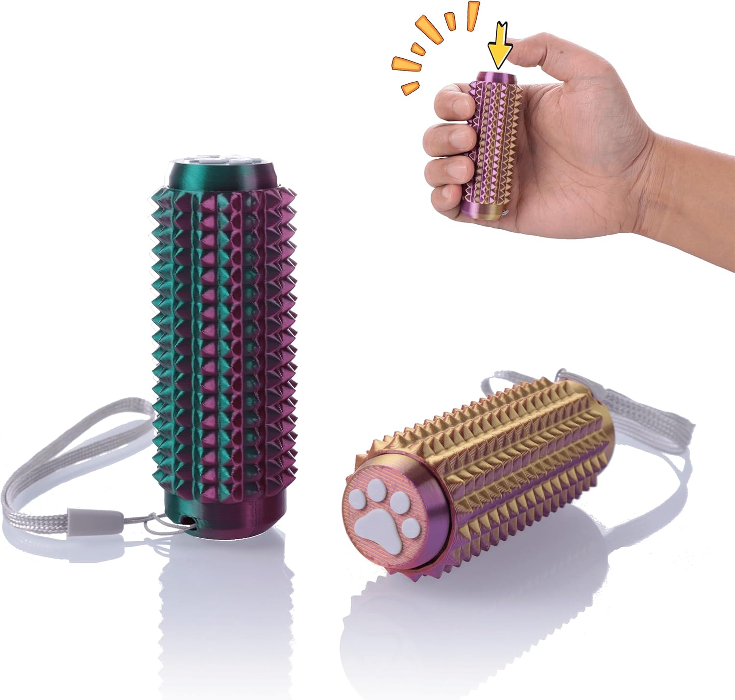 2Pcs Little Ouchies Fidget Toys for Adults, Palm Pain Stim Toys with Spiky Texture, Portable Sensory Anxiety Relief Tool for Focus and Calm, Novelty Gifts for Friends​