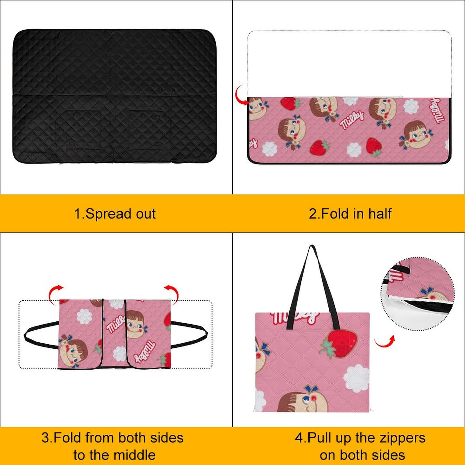 Amazon.co.jp: ペコちゃん レジャーシート 防水 ピクニックマット 大判
