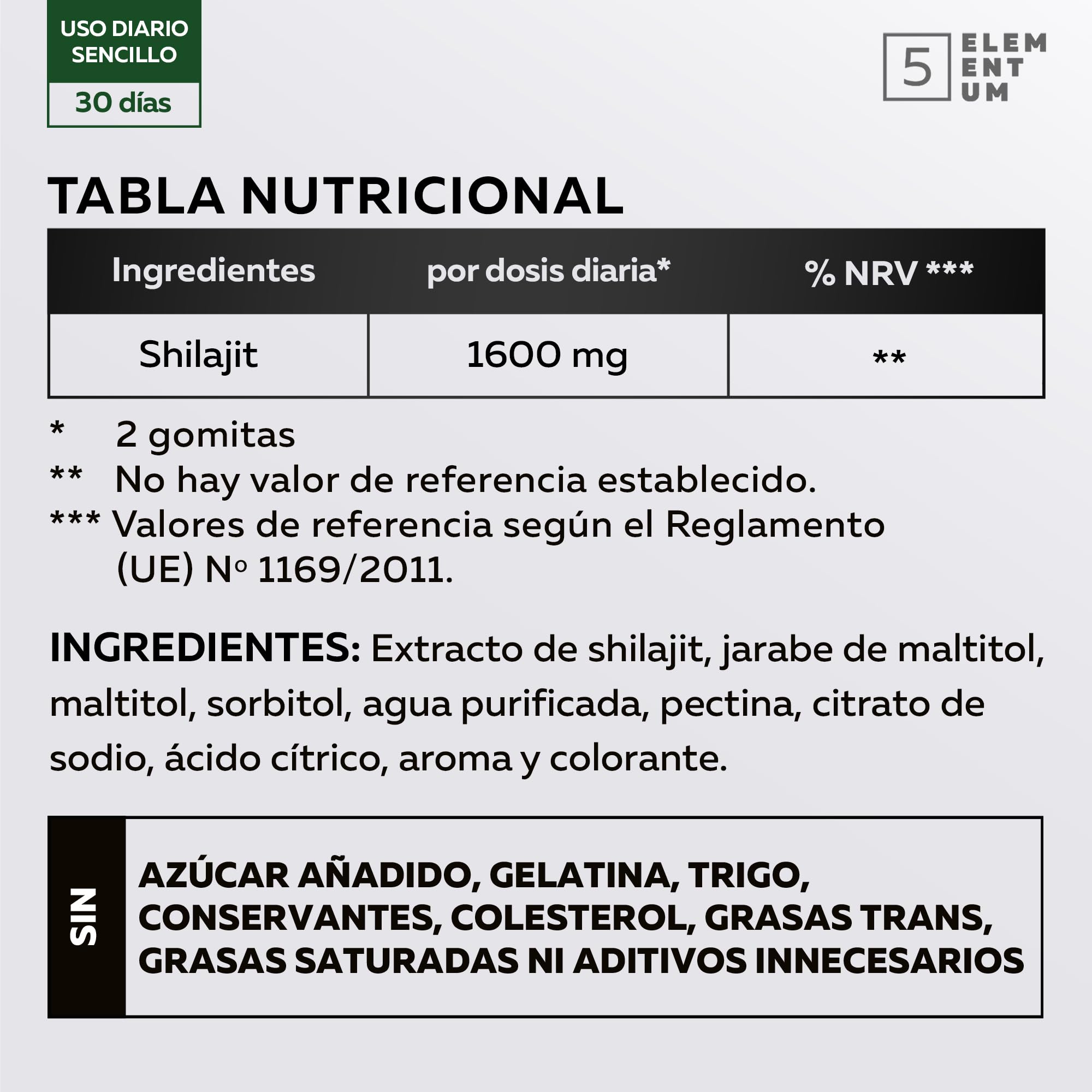 Shilajit Gomas de alta dosis – 1600 mg por dosis diaria (1 mes de suministro) – Con bayas tibetanas – 100% natural y vegano – Energía, enfoque y sistema inmunológico – 60 ositos de goma – Fabricado en