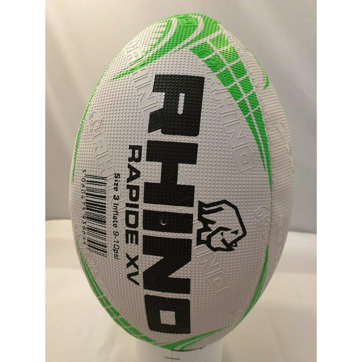 Rhino Rapide White XV, Palla da Rugby Unisex Adulto