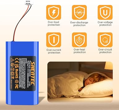 Shentec 3500mAh 11.1V Battery Compatible with ICR18650 3S1P, CEN330