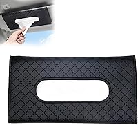 Vista 10 de Porta pañuelos para coche con pañuelos faciales ultrasuaves con loción - Montura delgada para visera para coches/camiones/SUVs, organizador