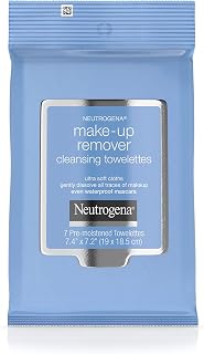Neutrogena Makeup Remover Cleansing Towelettes, 7 Count - Ultra-Soft Wipes Remove Waterproof Mascara Gently