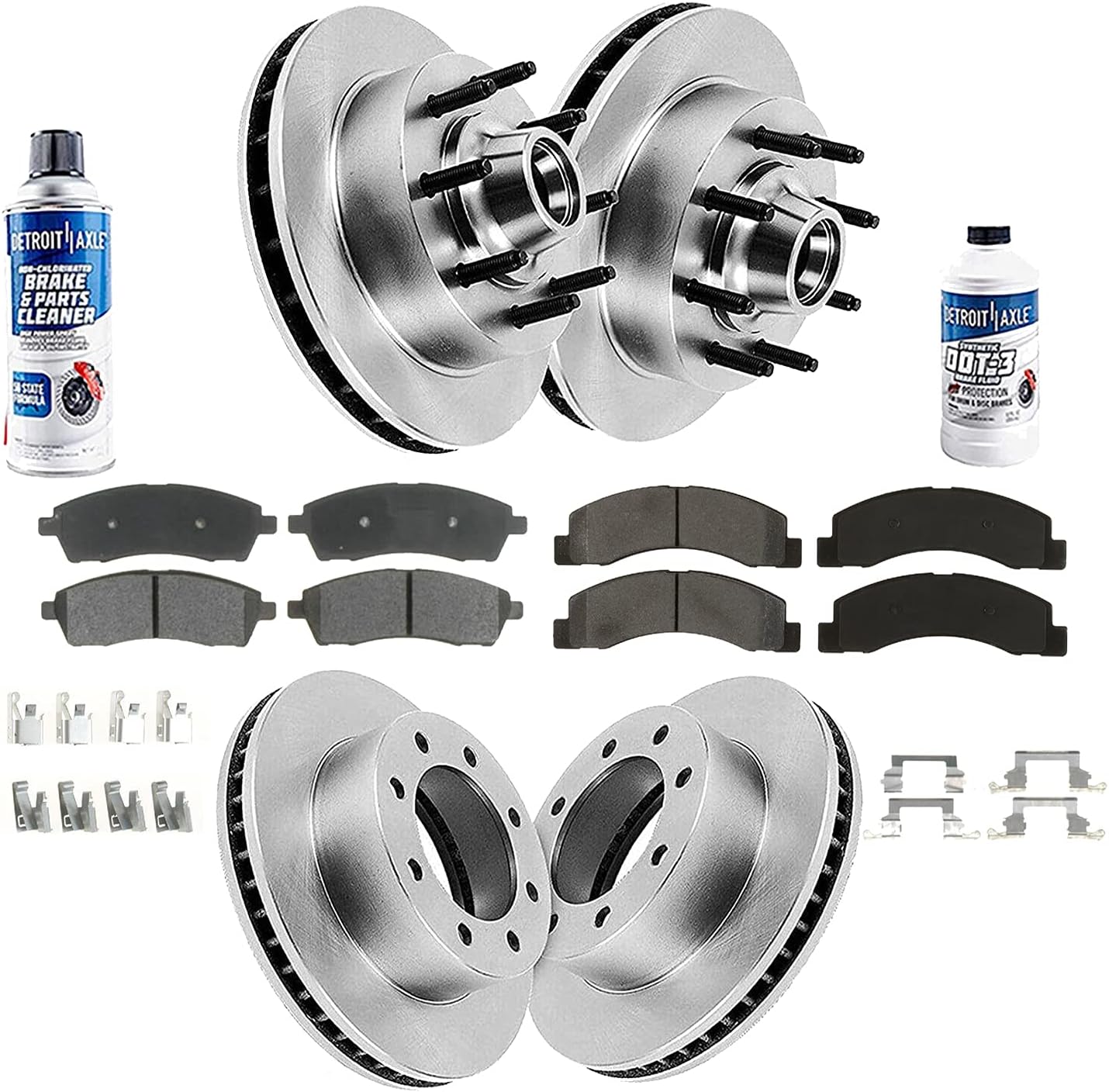 Detroit Axle All (4) Front 331mm & Rear Disc Brake Kit