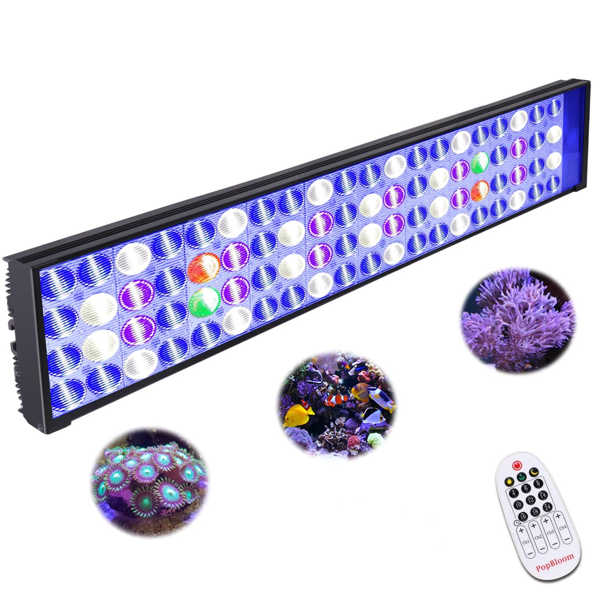 Amazon.com : PopBloom LED Aquarium Light Dimmeable Full Spectrum