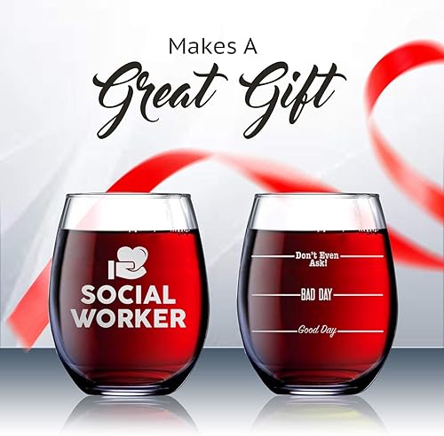 Miniatura 5 de Bad Bananas Regalos para trabajadores sociales  Copa de vino sin tallo de 21 oz  No te preguntes  Regalos de agradecimiento para trabajadores