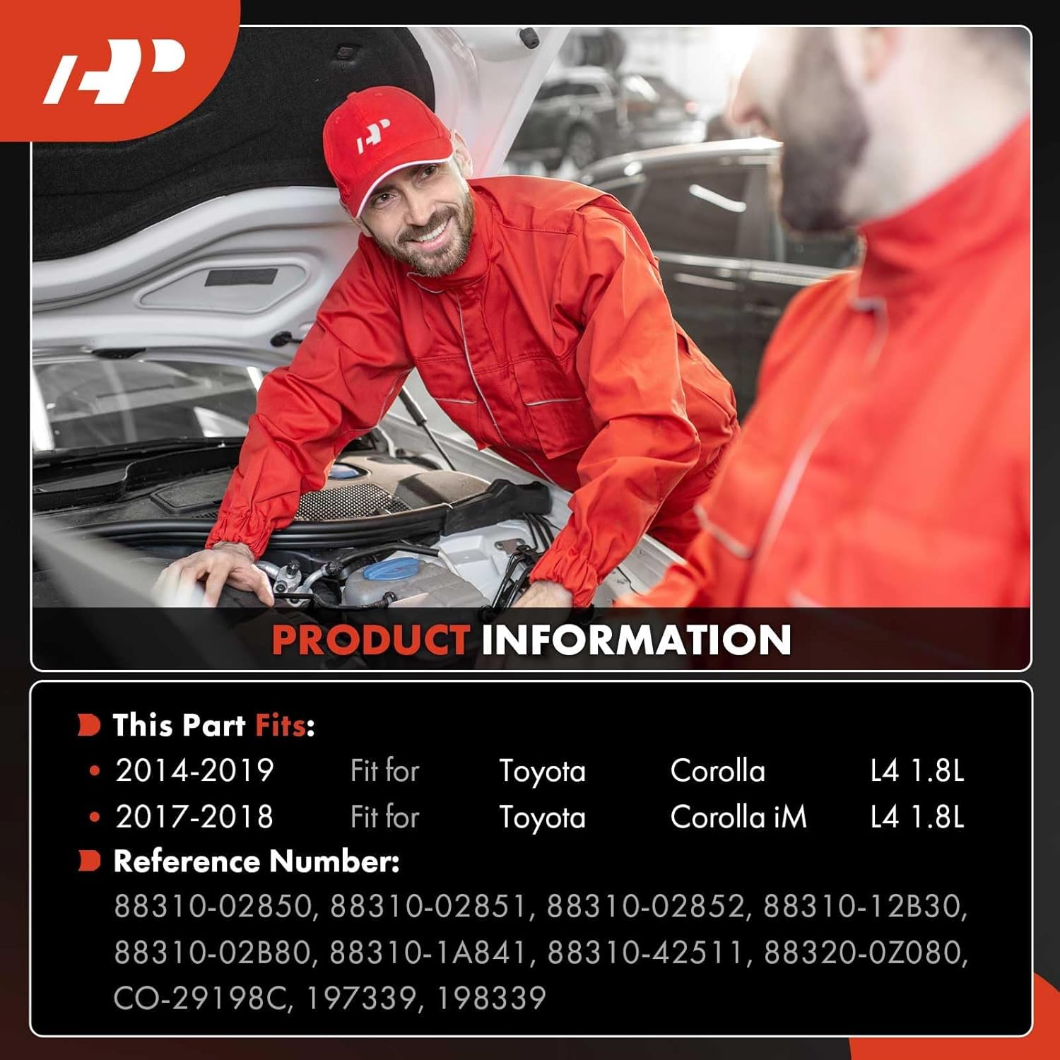 A-Premium Air Conditioner AC Compressor with Clutch Compatible with Toyota Corolla 1.8L 2014-2022, Corolla iM 1.8L 2017-2018