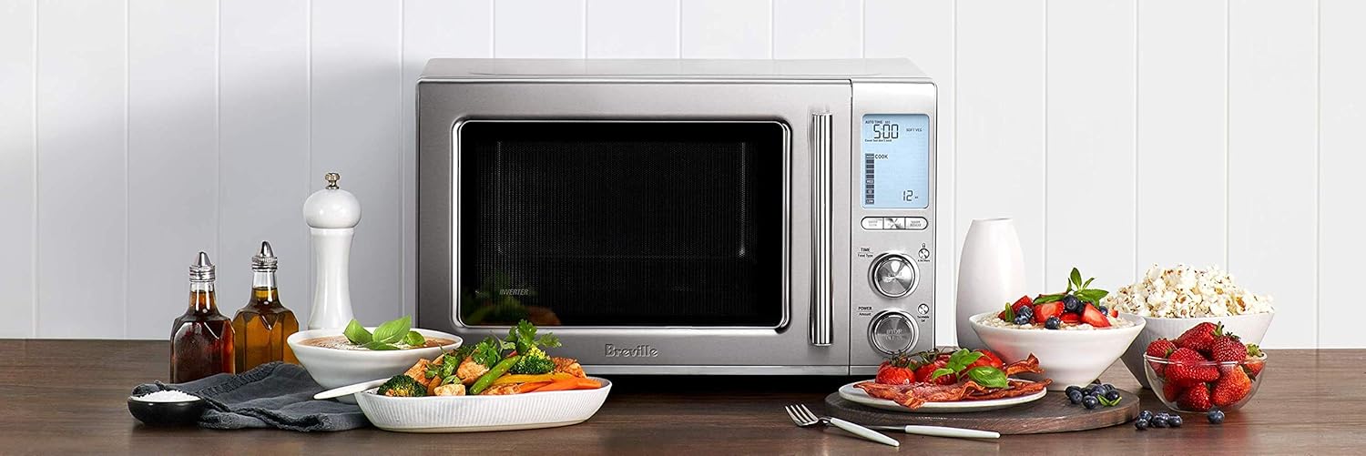 Get Discount Offer Breville BMO850BSS the Smooth Wave countertop microwave oven, Brushed Stainless Steel
