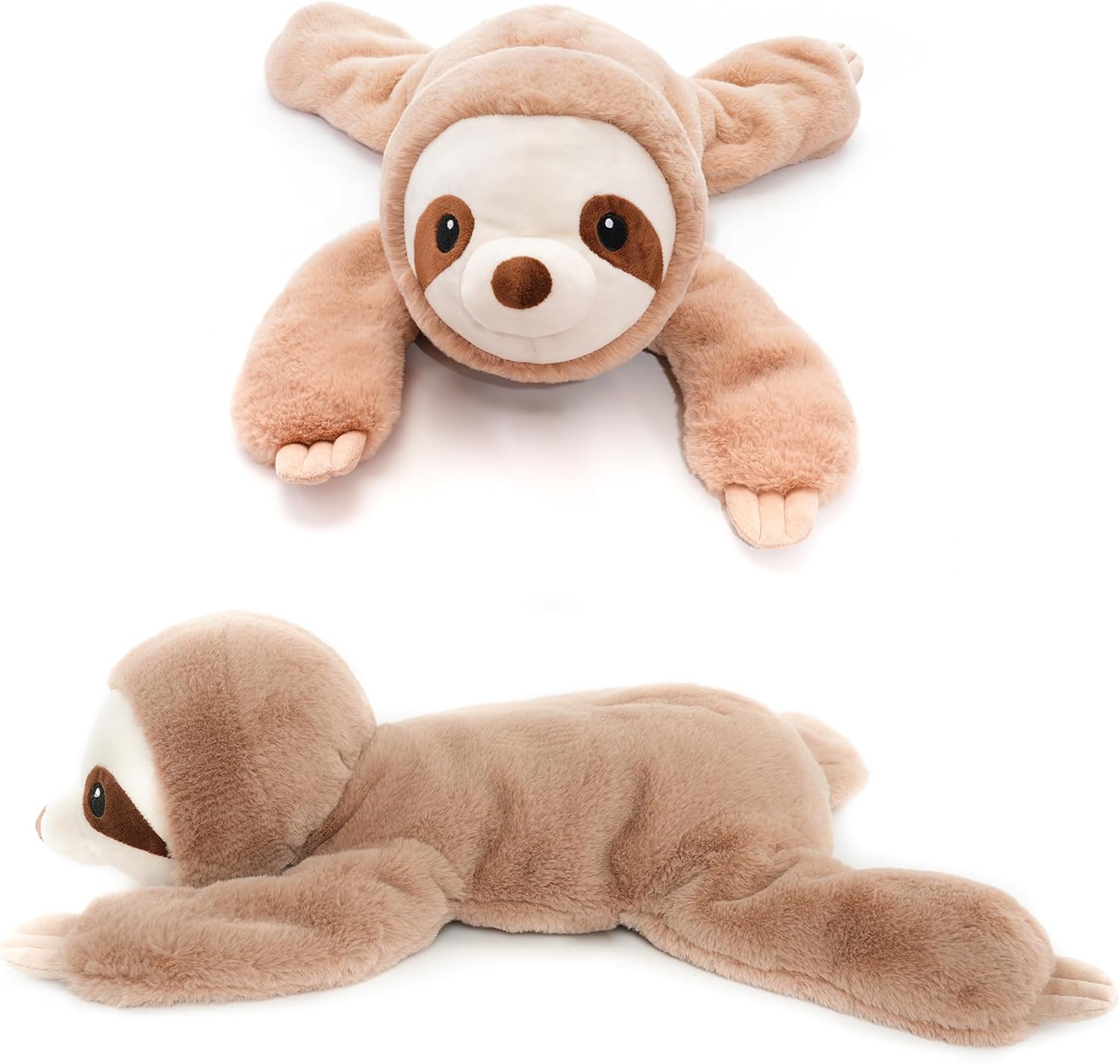 Weighted Sloth Stuffed Animal Toy with Embroidered Eyes, Removable 2.3lb Weight Pack, 21.5 inches – Soft Plush Sloth for Kids & Adults