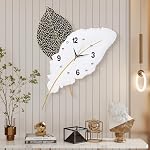 120X55cm Horloge murale extra grand pour le salon , Horloge murale géométrique moderne décoratif moderne en fer artistique horloges pour la chambre à coucher, cuisine, bureau