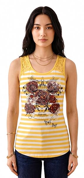 【あんな様】Multicolor Stripe TankTop MADAME Multicolor Striped Tank Top