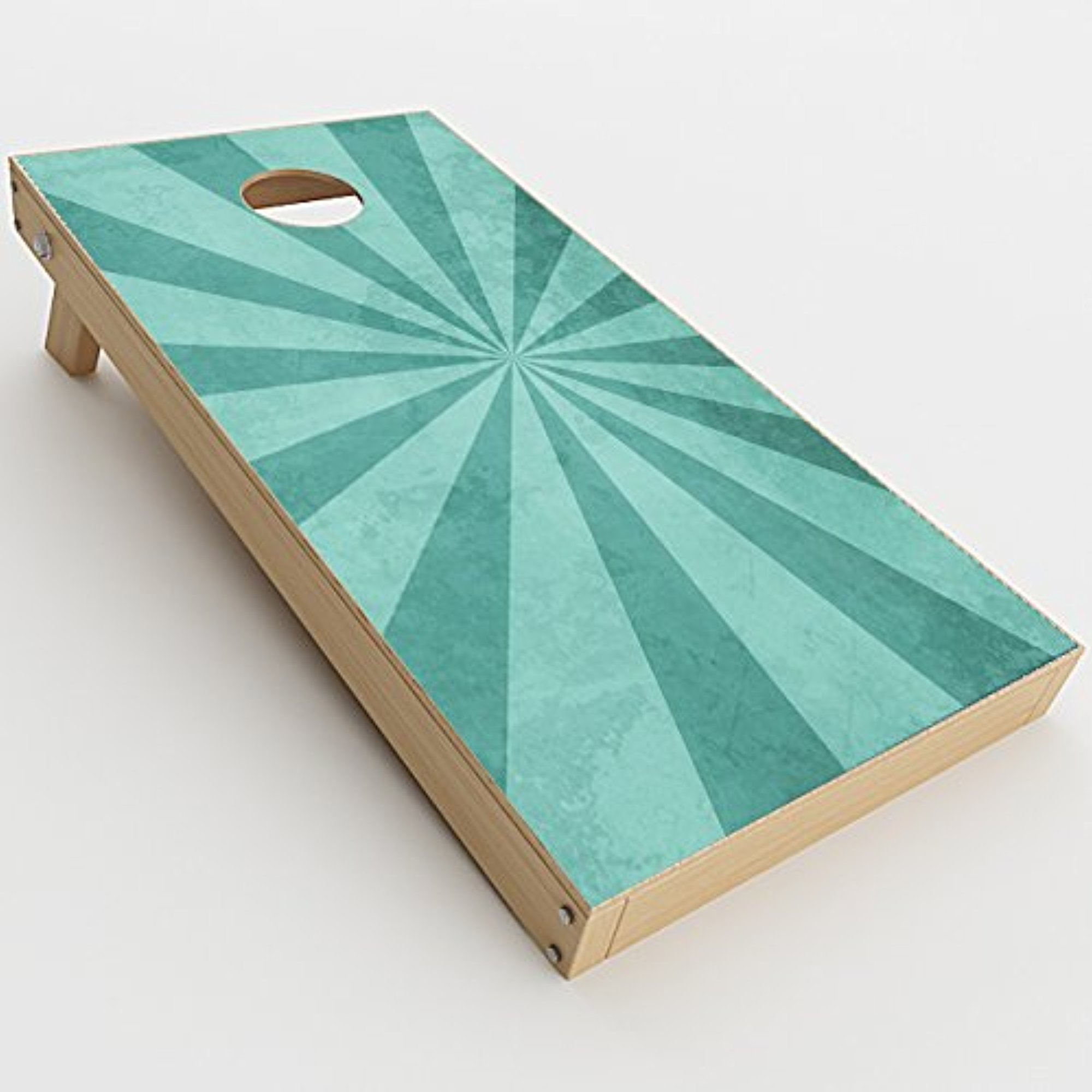 Skin Decal Vinyl Wrap for Cornhole Outdoor Game Bag Toss (2 x pcs. Skins only) / Blue Rays