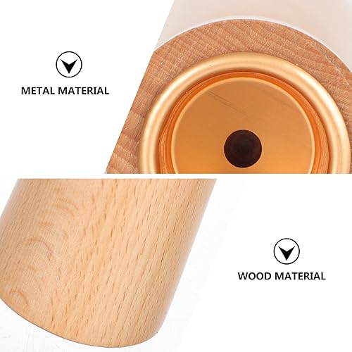 Miniatura 7 de Wooden Candle Holder Set of 3 Rustic Wedding Candlesticks Beech Wood Household Decorative Candle Stands for Living Room Dining Table Romantic Home