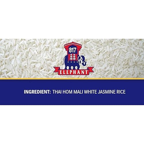 Miniatura 3 de 817 Elephant Jasmine Rice White Thai Hom Mali, bolsa de 15 libras