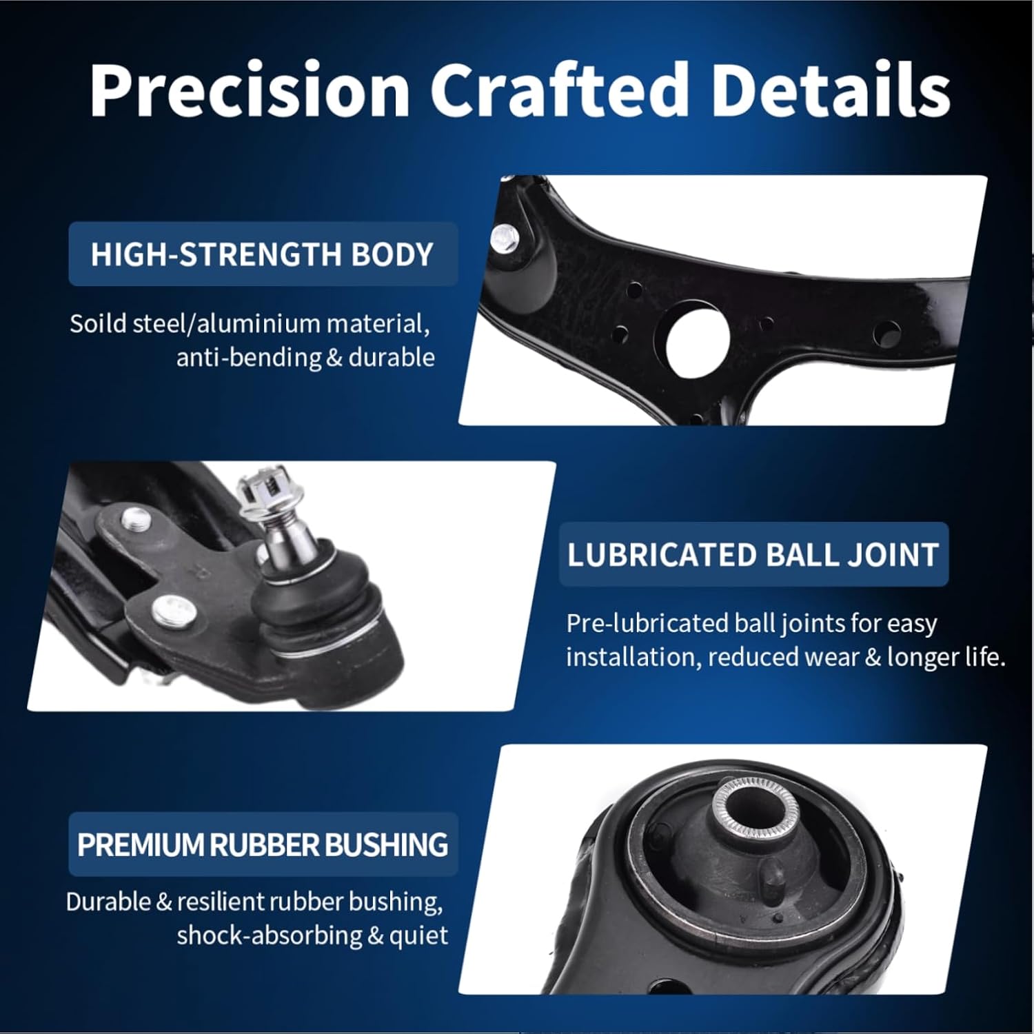 Front Lower Control Arm Compatible With Toyota Sienna 2020-2011 K622035 K622036