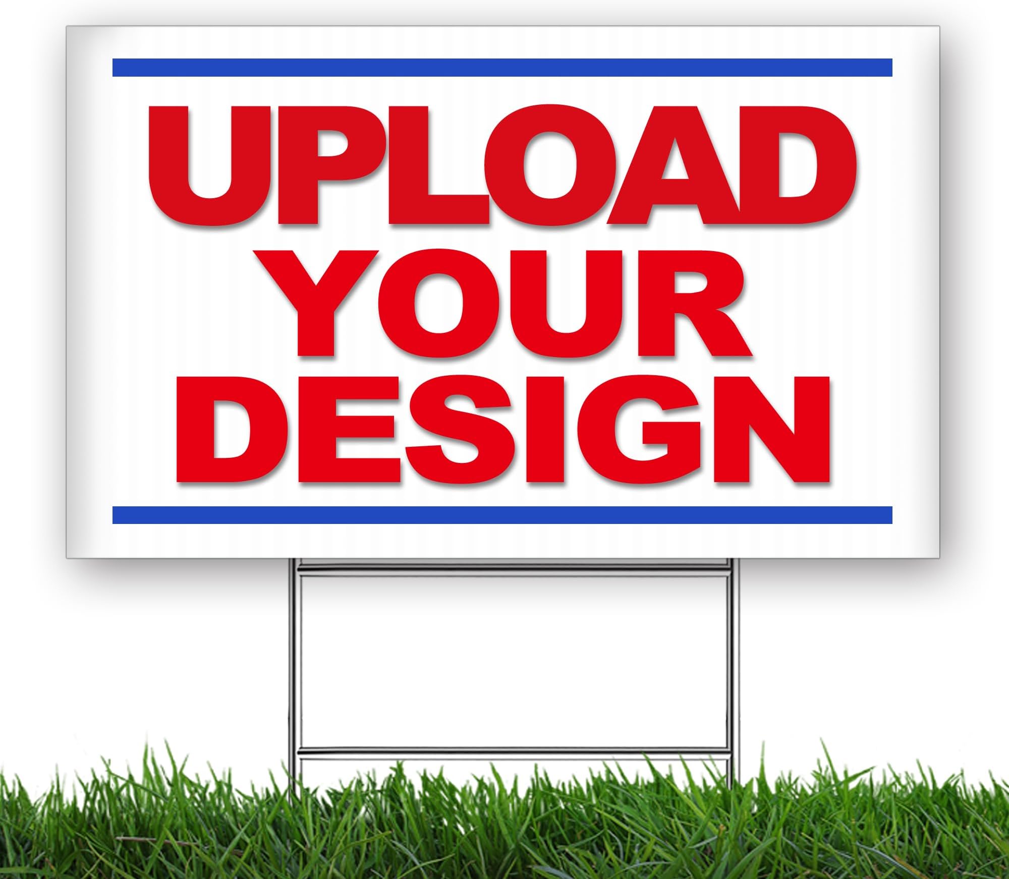 Anley Custom Yard Sign with Stake - Personalized Blank Corrugated Yard Sign for Business, Sale, Open House, Birthday and Election - Vivid Print Lawn Sign Single Sided (12x18 In)