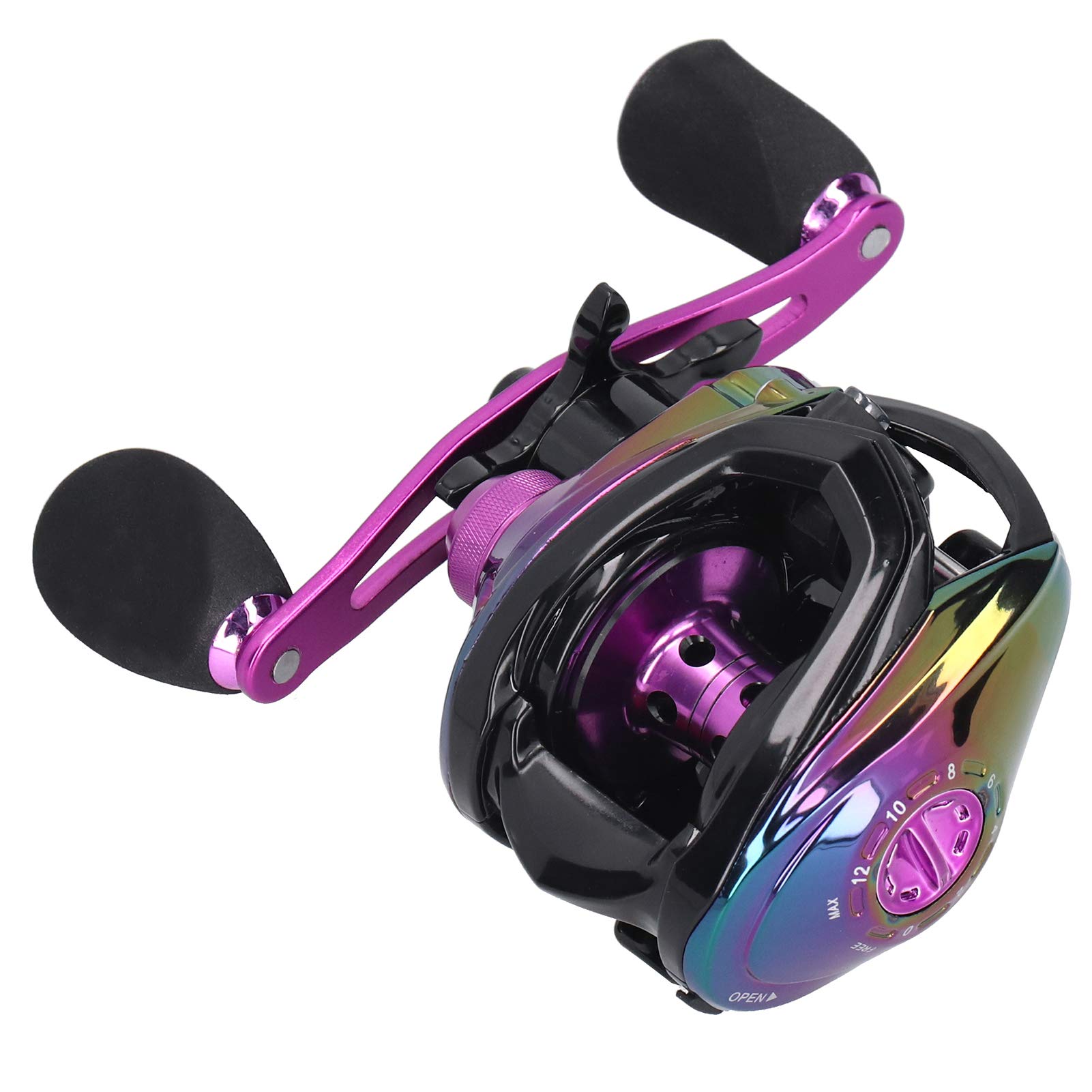 CHICIRIS Rueda de Pesca Keenso Casting, 19 + 1 rodamientos de Bolas, relación de Alta Velocidad 8,1: 1, Carrete de Pesca Baitcasting, Rueda de Pesca de fundición Ligera de Metal