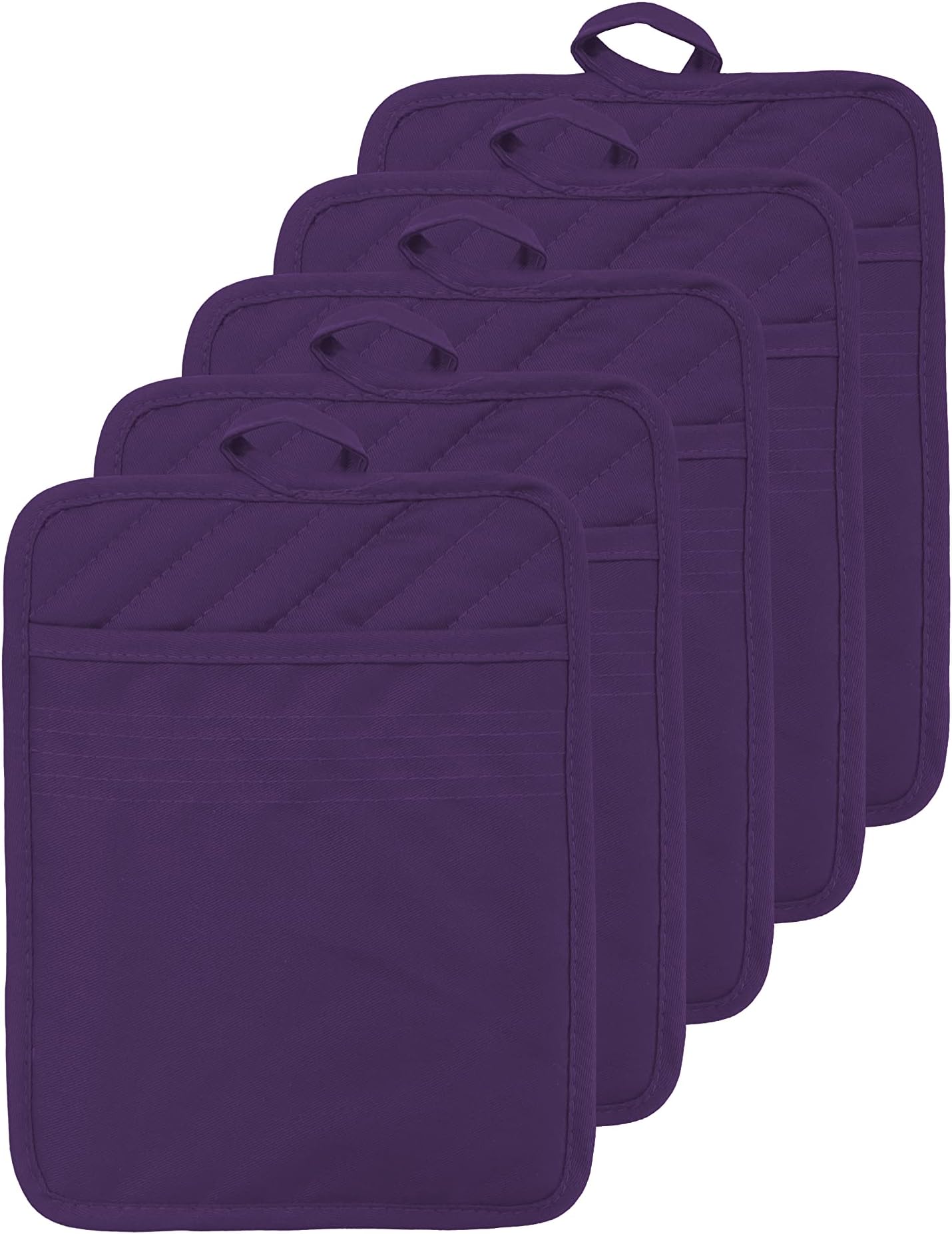 Baderke 5 Pcs Silicone Pot Holders for Kitchen 9 x 7 Inch