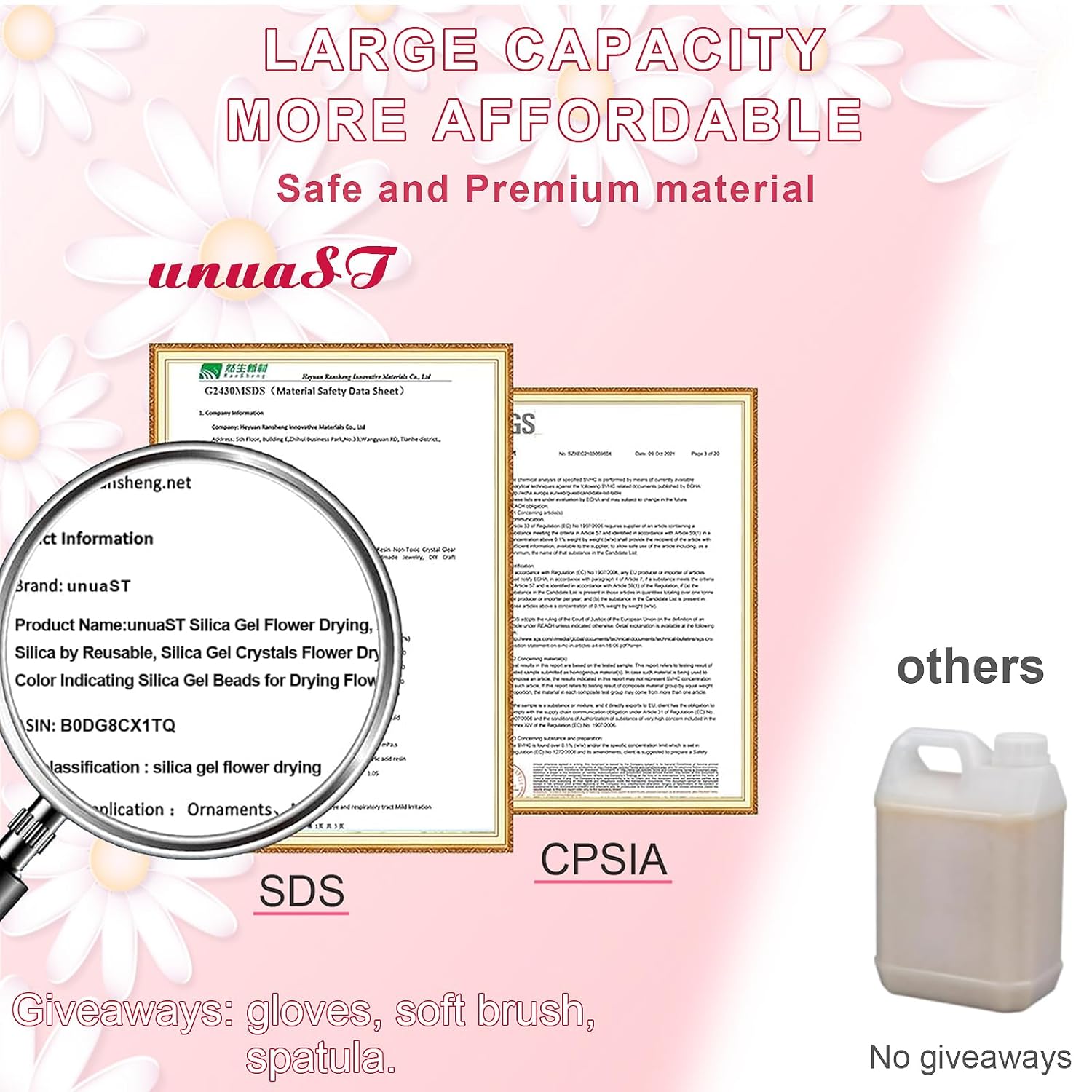 Silica Gel Flower Drying, 10 LBS Flower Drying Silica by Reusable, Silica Gel Crystals Flower Drying for Wedding Bouquet Preservation, Color Indicating Silica Gel Beads for Drying Flowers - Image 3