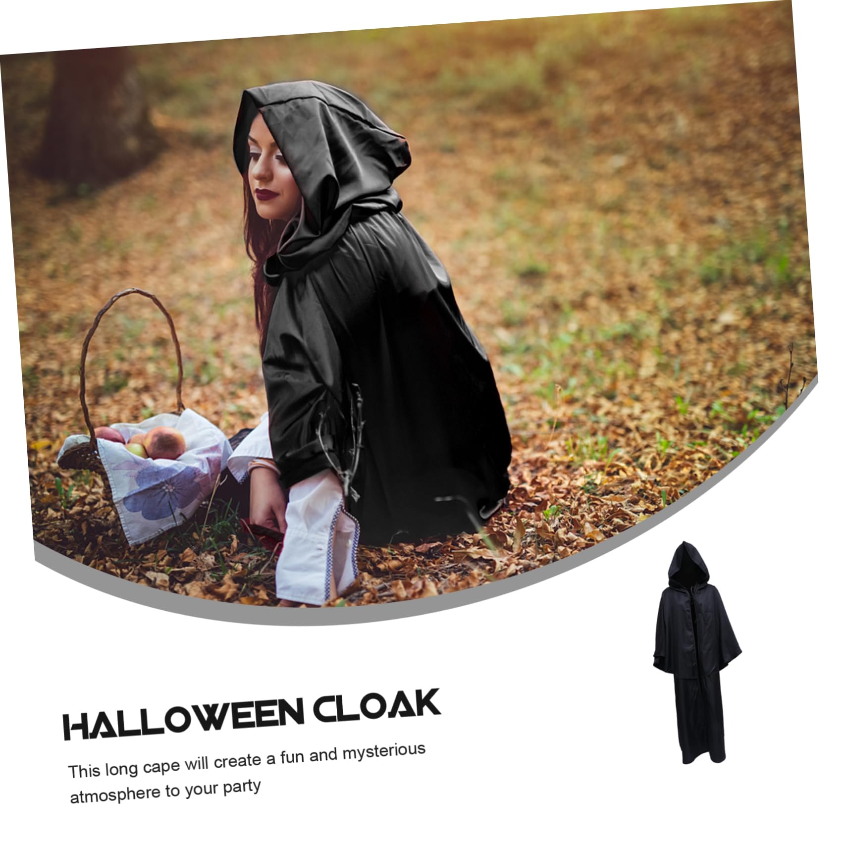 SOIMISS Cape à Capuche Longue Pour Halloween Déguisement Cosplay Pour Fêtes Et Jeux De Rôle Costume Élégant Et Confortable