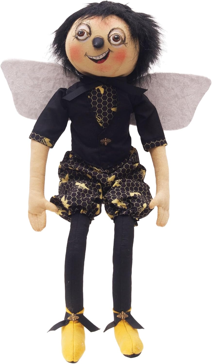 GALLERIE II Buzzy Bee Gathered Traditions Joe Spencer's Figurine Doll 22" Black