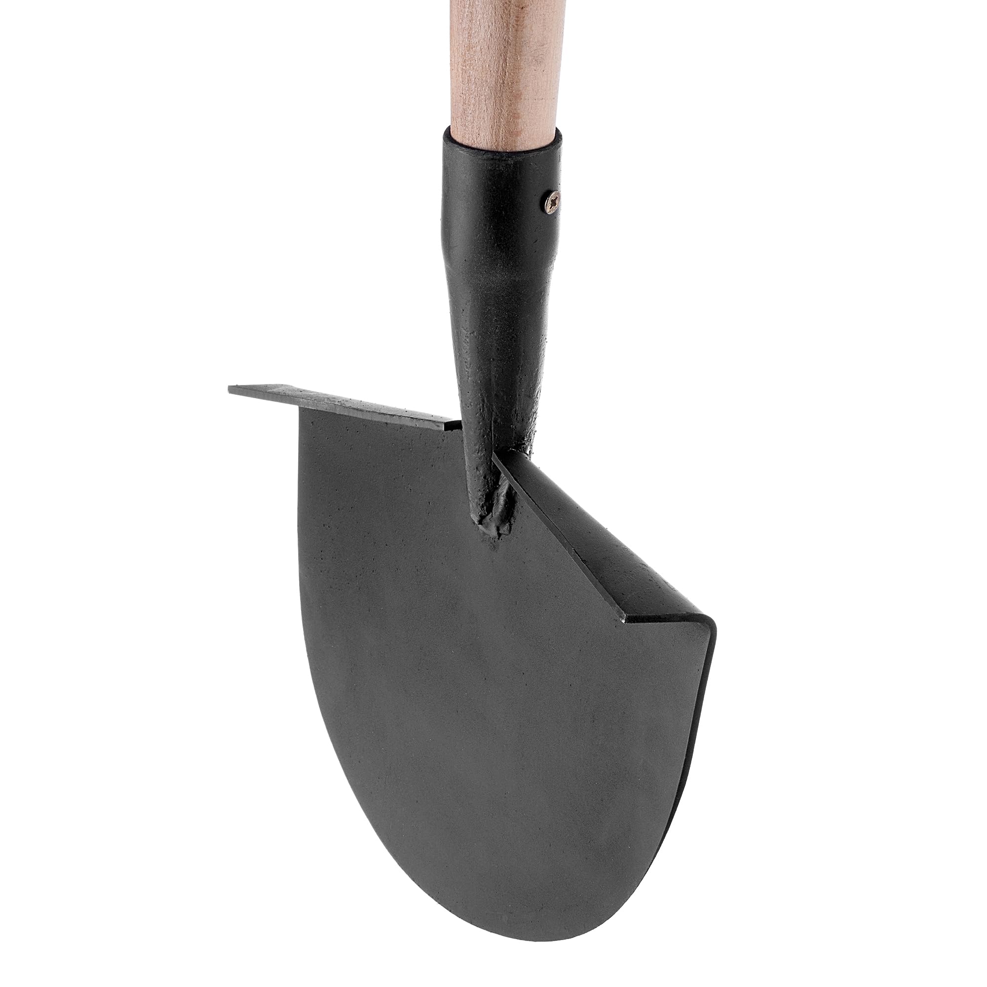 KADAX Rasenkantenstecher mit Langem Holzstiel und Gehärteter Stahlblatt, Gartengerät zur Präzisen Abtrennung von Rasenkanten, Kantenstecher (Mit Stiel)