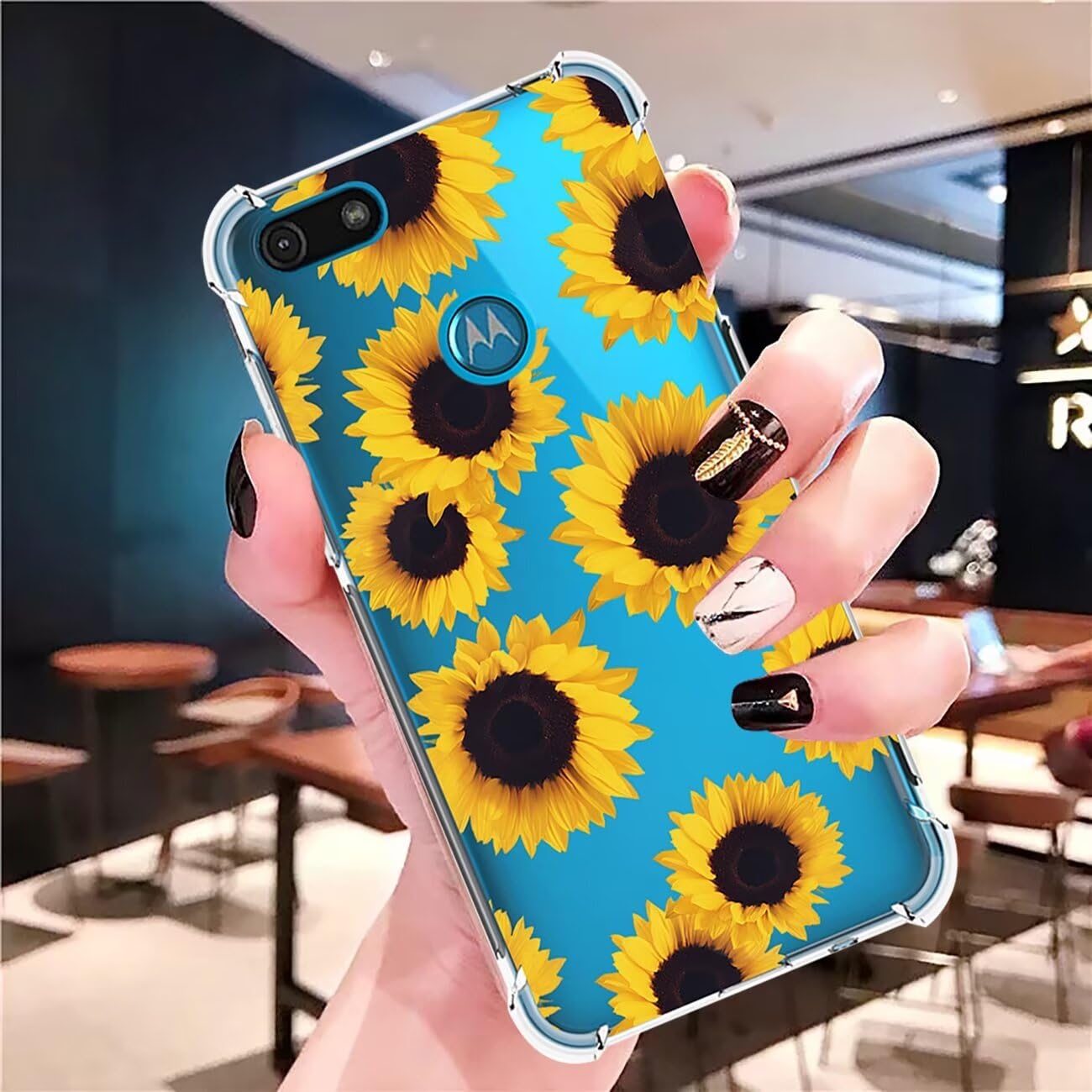 Custodia Per Motorola Moto E6 Play - Flessibile In TPU Morbido Con Motivo Floreale Mandala - Trasparente E Sottile - 3