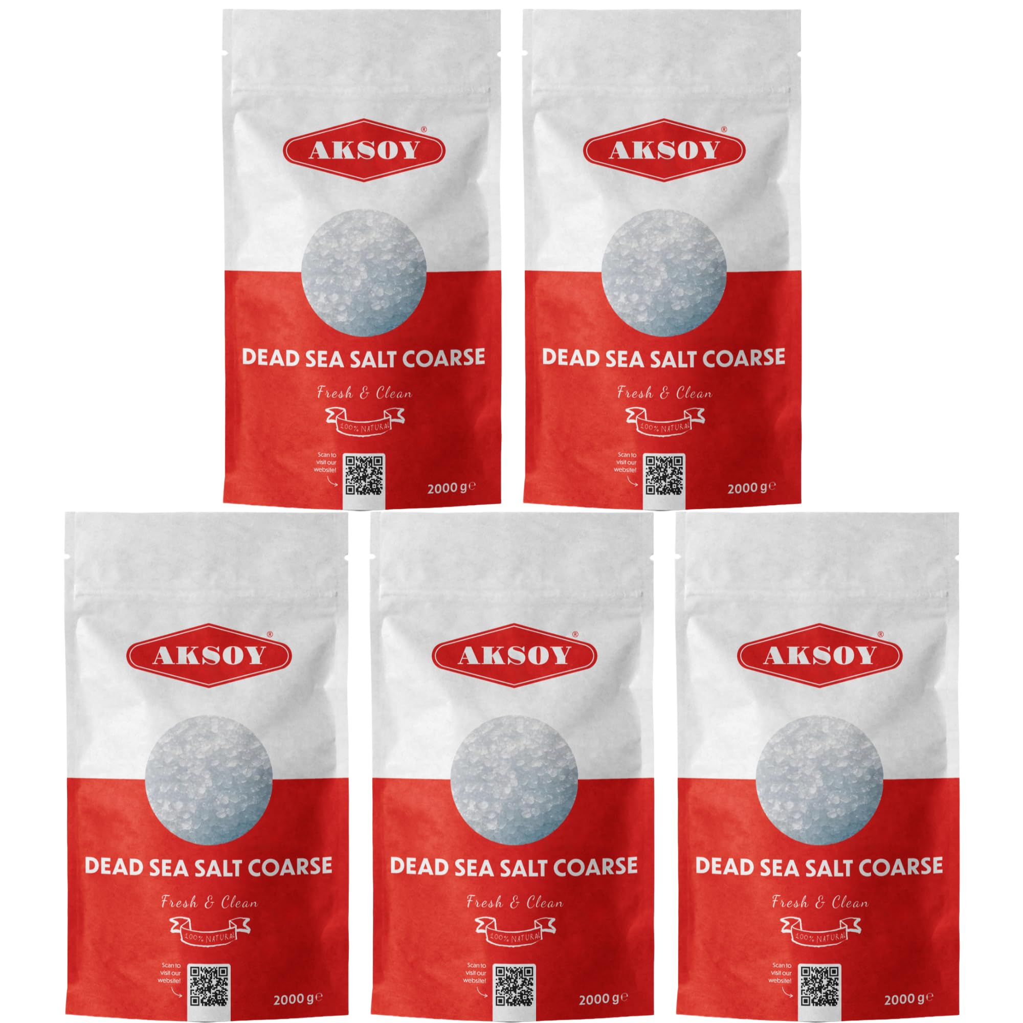 Aksoy Dead Sea Salt 10kg – 100% Natural Coarse Mineral Bath Salts Dead Sea Bath Salt for Soothing Baths, Skincare, Beauty & Relaxation – 10kg Bucket