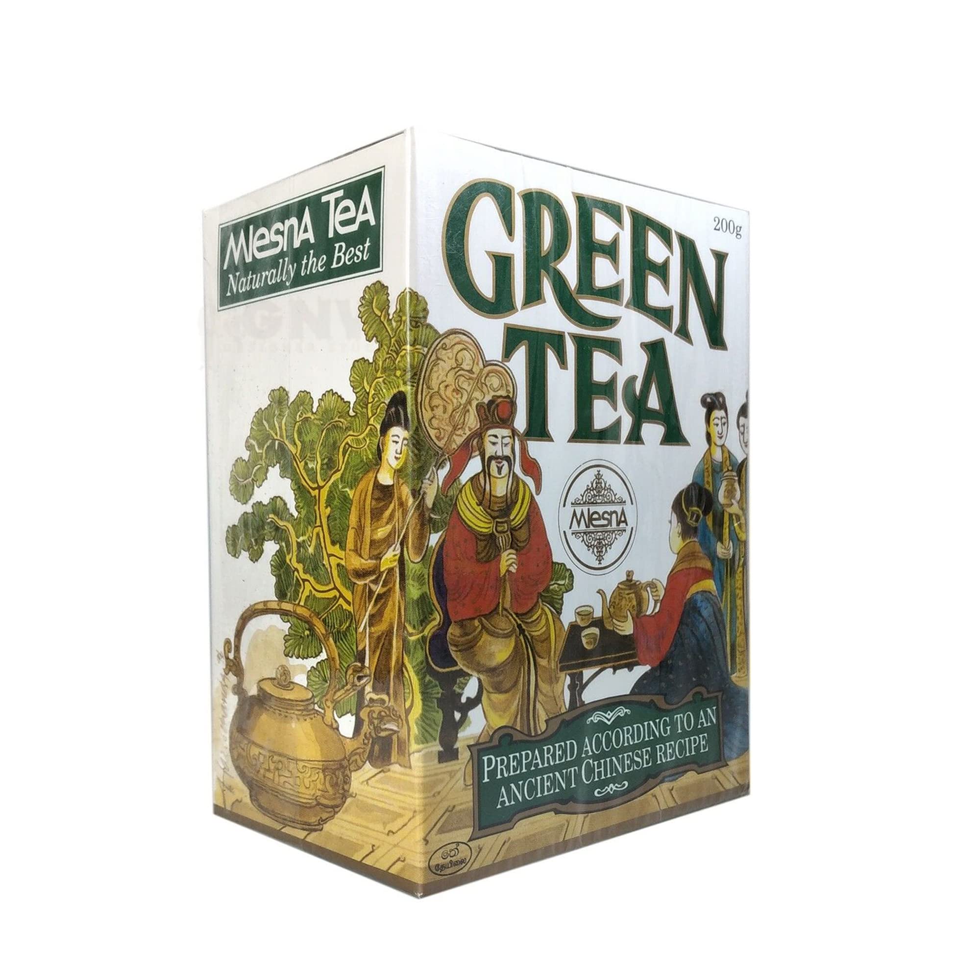 Mlesna Ancient Chinese Recipe Loose Leaf Green Tea | Pure Camellia Sinensis Ceylon Tea | Product of Sri Lanka (200g)