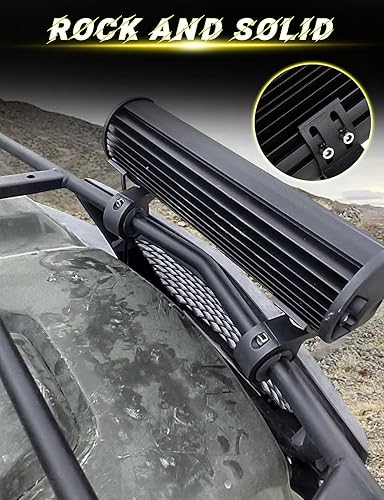 Miniatura 5 de Barra de luz LED, 12 pulgadas, color amarillo, 100 LED, barra de luz para parachoques todoterreno, compatible con camiones, ATV, motocicleta, barco