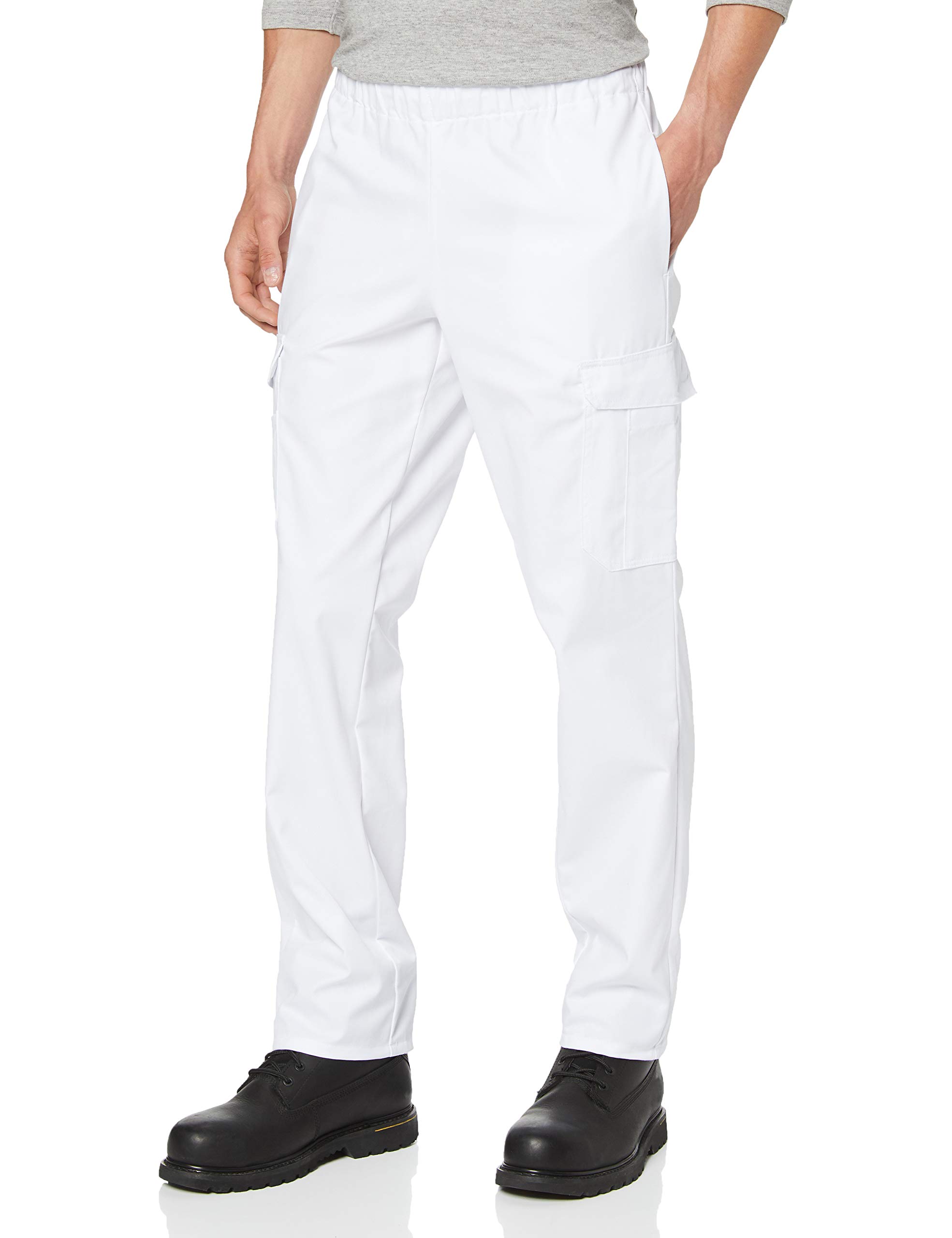 BP 1646-400-21-Mn, Unisex trousers, with elasticated waist 215,00 g/m², fabric blend white, Mn