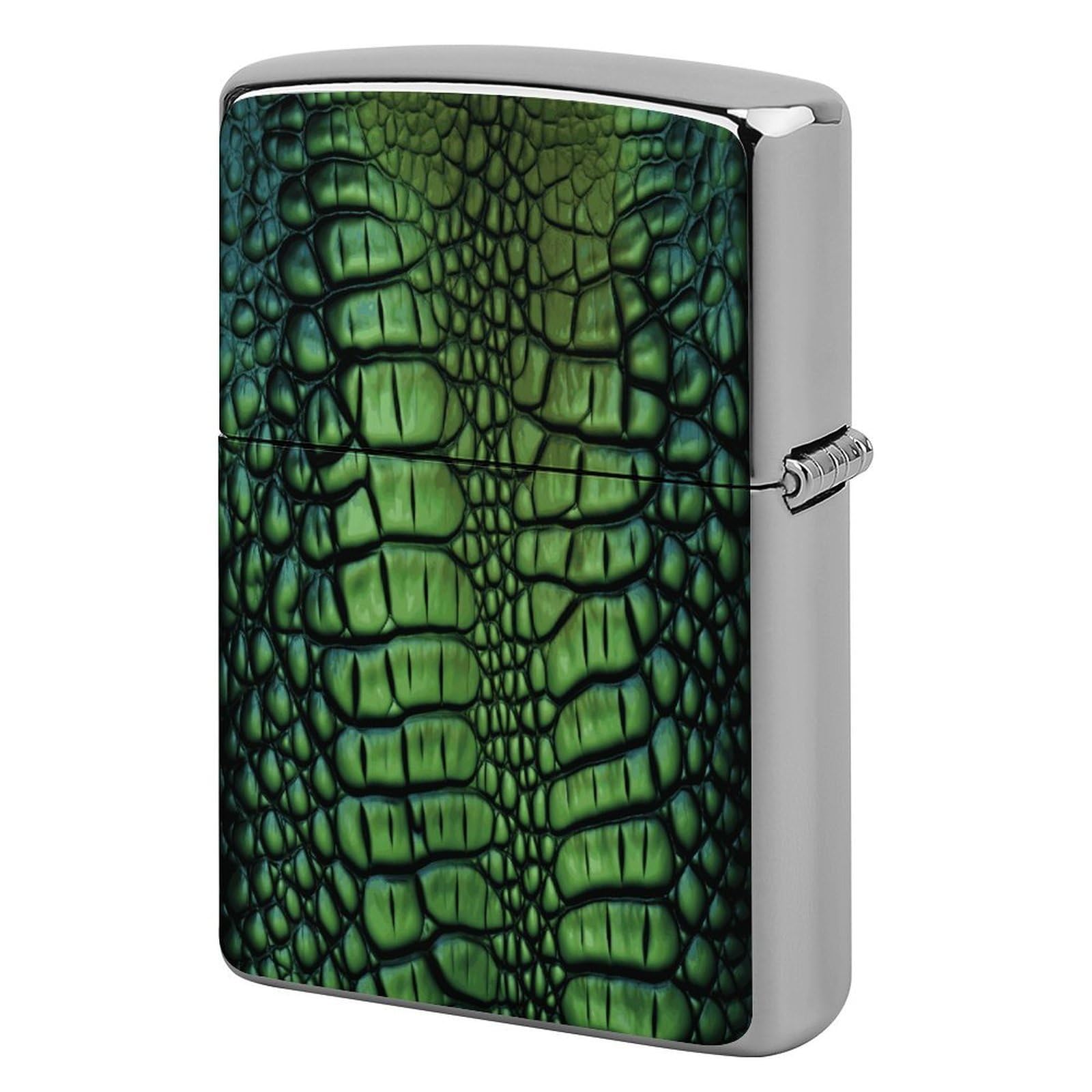 Fekiloot Style Alligator Skin Lighter Case Cover Metal Lighter Case