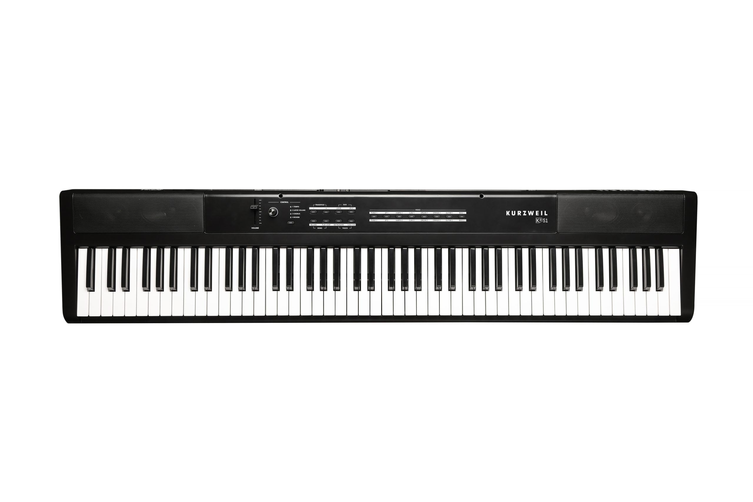 Kurzweil KaS1 Piano numérique, 88 touches, mécanisme marteau, polyphonie 128 voix, noir