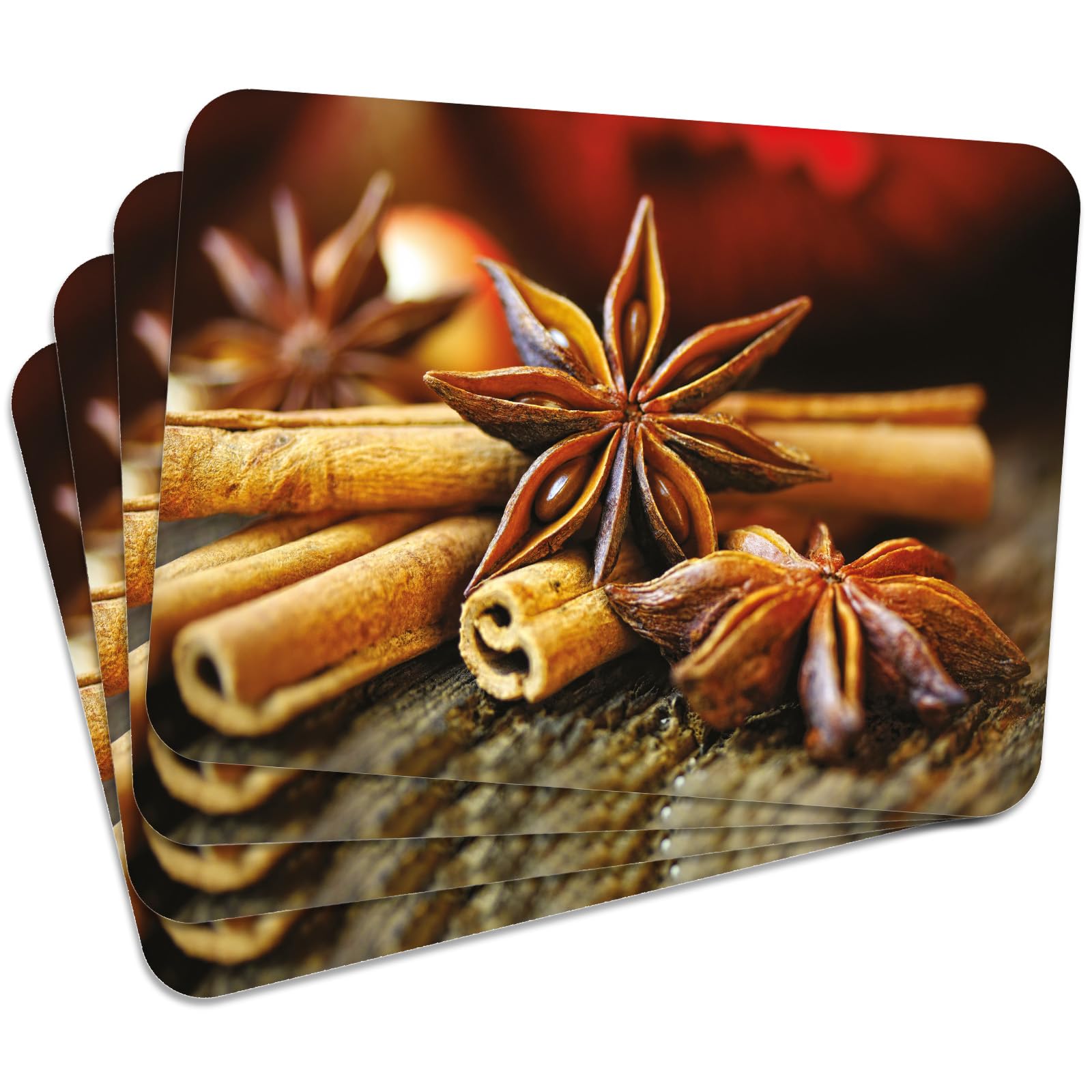 VELORA H&L Platzsets Kork - Tischsets 30 x 40 cm, Abwaschbar, rutschfest und Hitzebeständig bis 100°C, Dekorative Tischunterlagen für Küche und Esszimmer