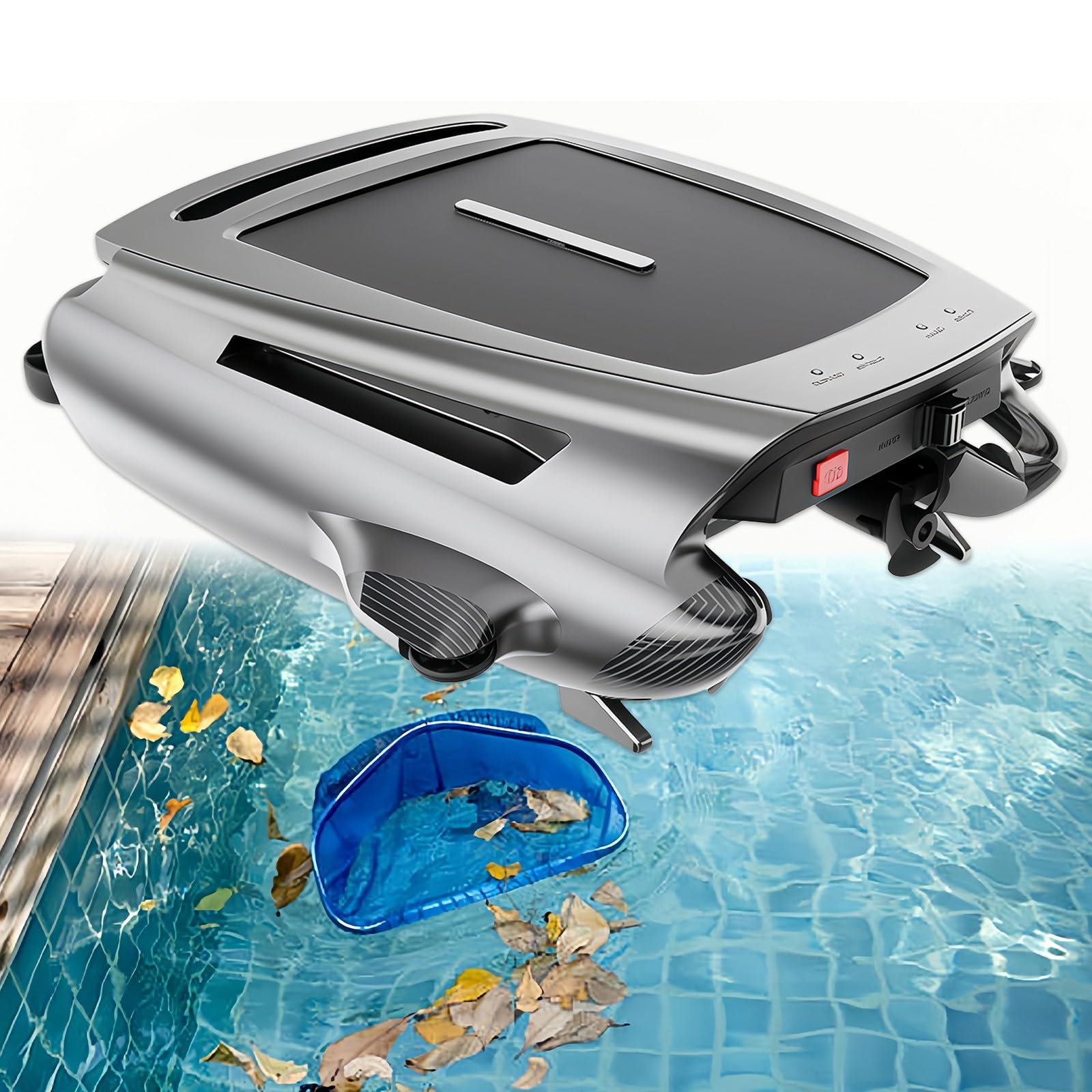 Skimmer Solar Automático Limpiafondos Robótico con Control Remoto