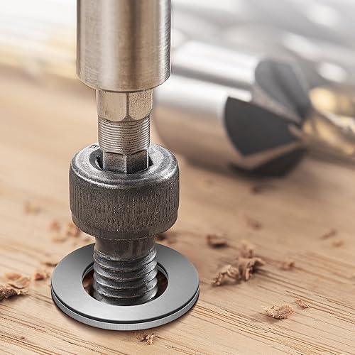 Miniatura 9 de Kit surtido de 1100 arandelas planas, juego de arandelas métricas de acero inoxidable 304 M2 a M12 (9 tamaños), arandelas de hardware duraderas para