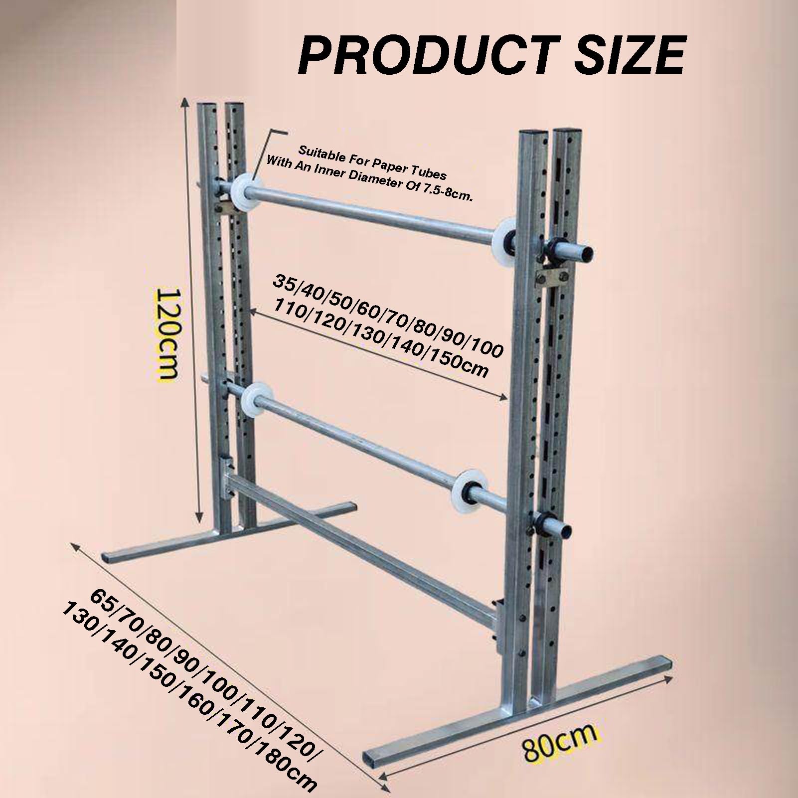 Dispenser per Rotoli di pluriball, Supporto per imballaggio con Pellicola Estensibile, Supporto Manuale da Tavolo con Imbottitura in Schiuma, capacità di carico 250 kg, Facile da sostituire