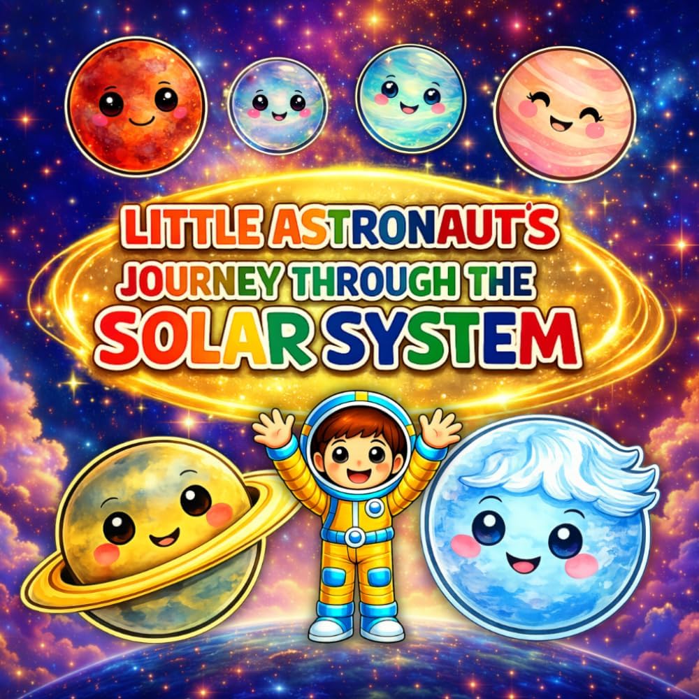 Little Astronaut's Journey Through The Solar System: A Cute Planets & Space Picture Book for Kids Ages 3–5, Toddlers & Preschoolers (A Guided Learning Story) (Little Astronaut's Adventures)