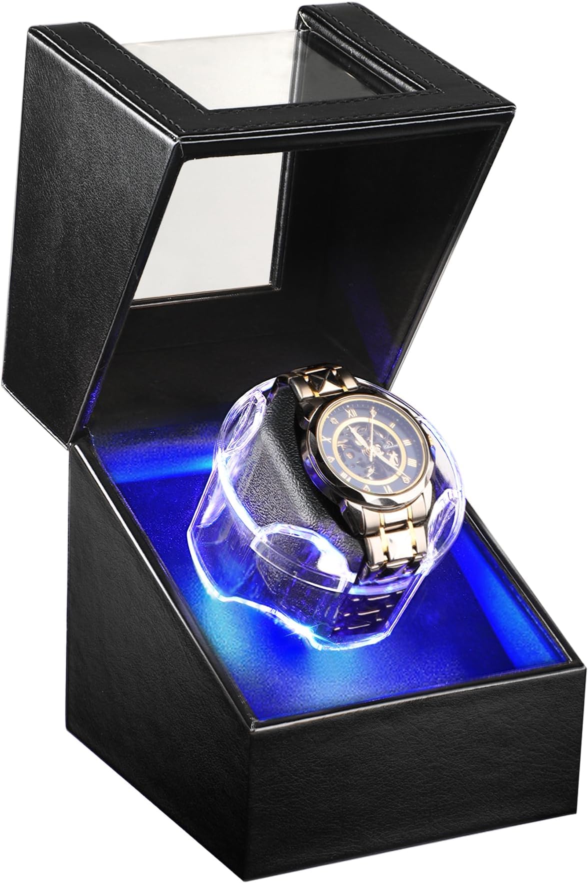 Winding Machine (1-winding) (2-windings) (2-windings + 8-storage) (4-windings + 6-storage) Watch Winder New type automatic winding machine for men's and women's watches (A01: Black 1+0B)