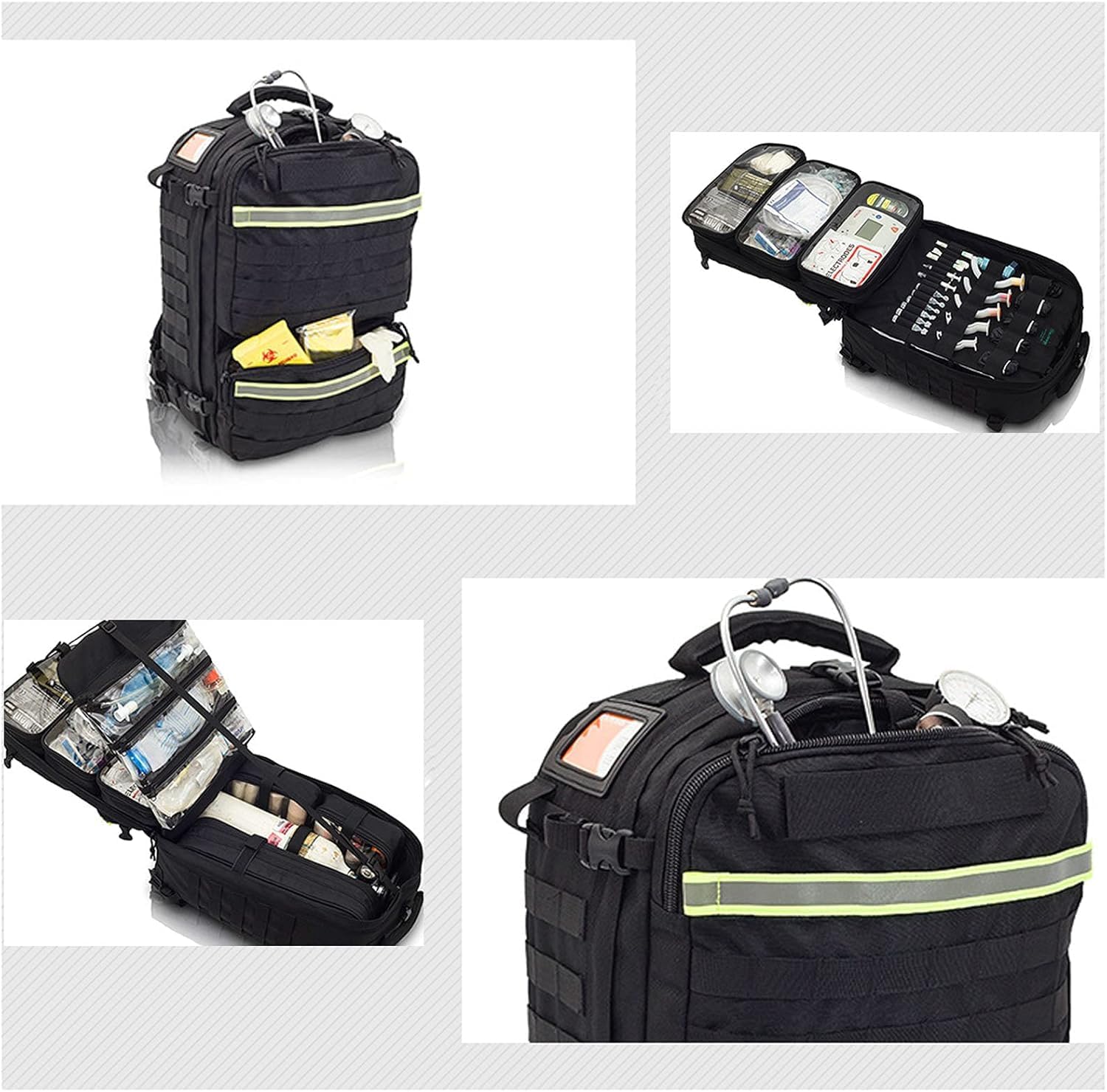 Large Medical First Aid Bag Empty Emergency Treatment Backpack, for Car Hiking Backpacking Camping Traveling and Cycling