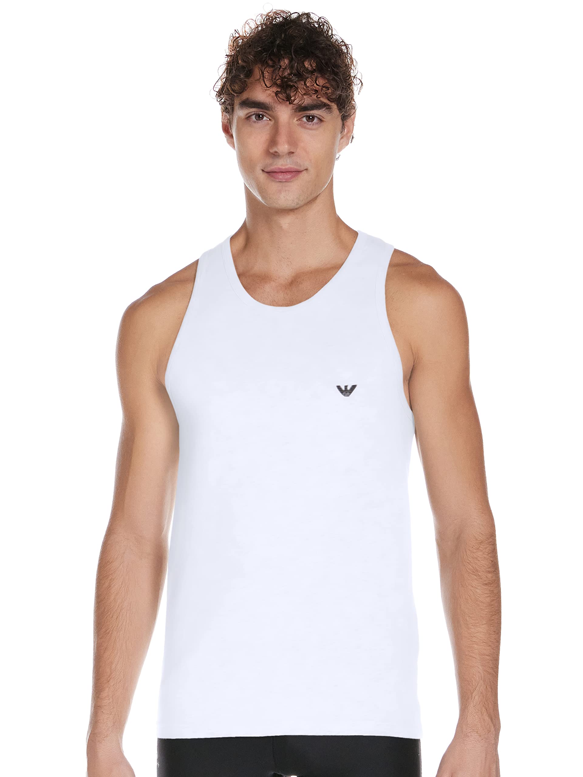 Emporio Armani Men's 110828CC729 Vest, White (Bianco 00010), Large