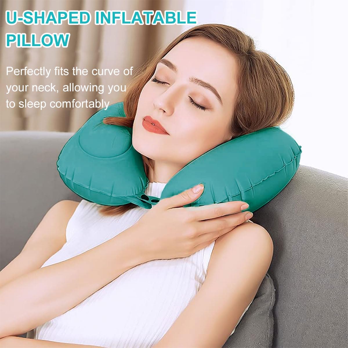 Coussin Lombaire Gonflable De Voyage - Forme En H, Soutien Ergonomique Dos | Léger (170g), Portable | Pour Voiture, Avion, Bureau, Maison