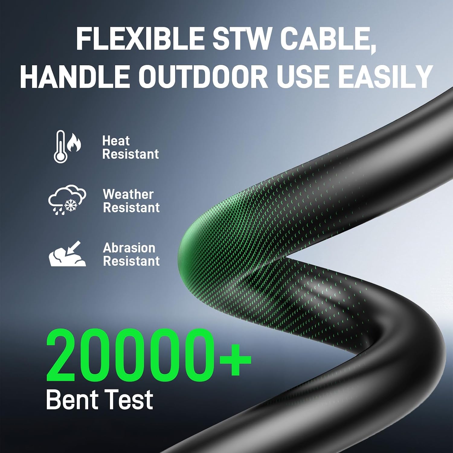 30 Amp to 110 Volt RV Adapter Cord, 12 Inch NEMA 5-15P to NEMA TT30R Electrical Power Adapter with Grip Handle, ETL Listed 10 AWG Weatherproof STW Jacket Cable